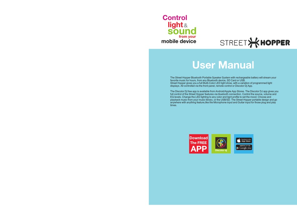STREET HOPPER RM828B USER MANUAL Pdf Download ManualsLib