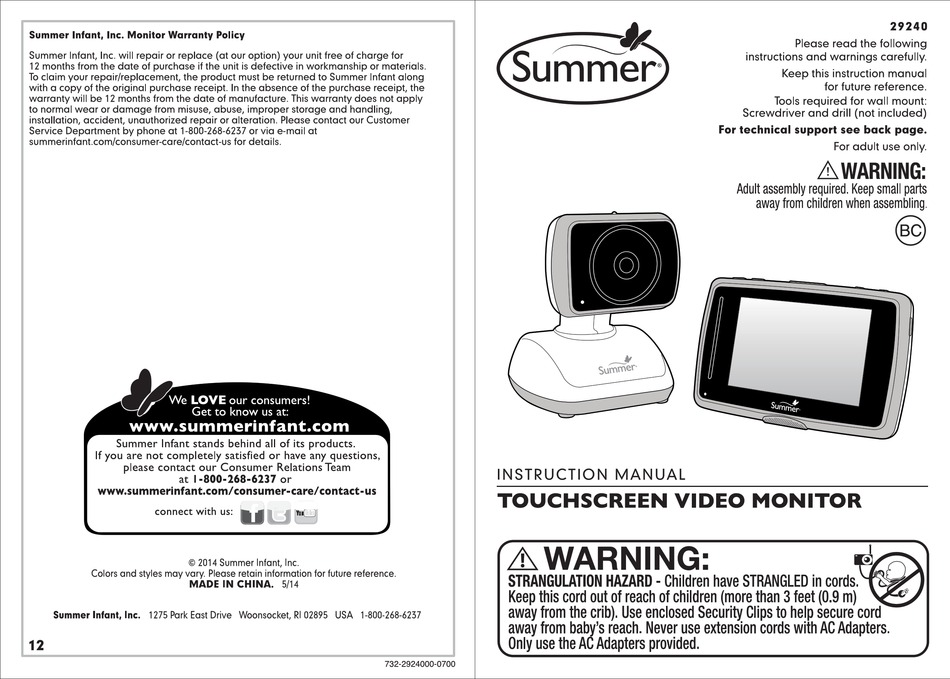 SUMMER 29240 INSTRUCTION MANUAL Pdf Download ManualsLib