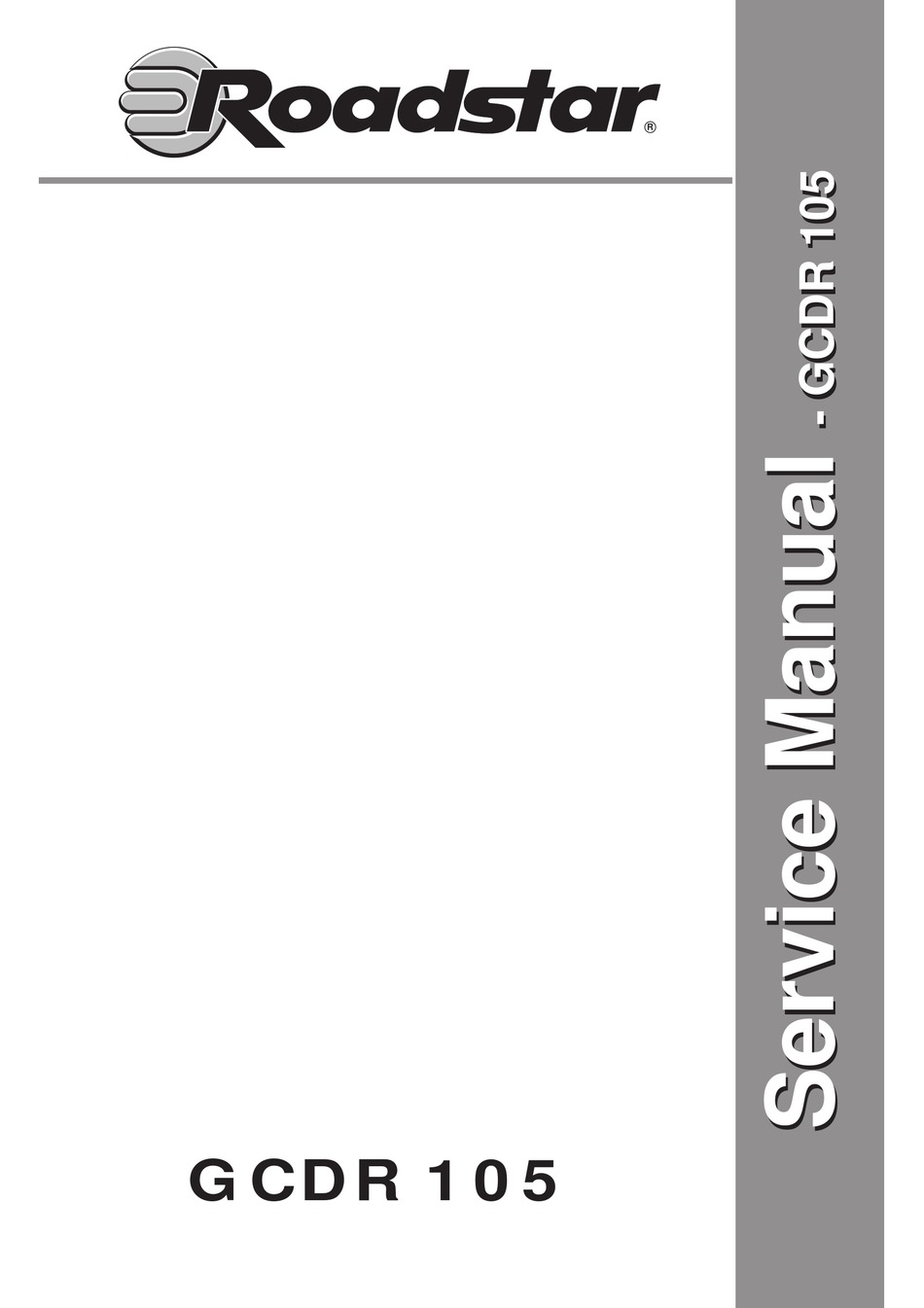 ROADSTAR GCDR 105 SERVICE MANUAL Pdf Download ManualsLib