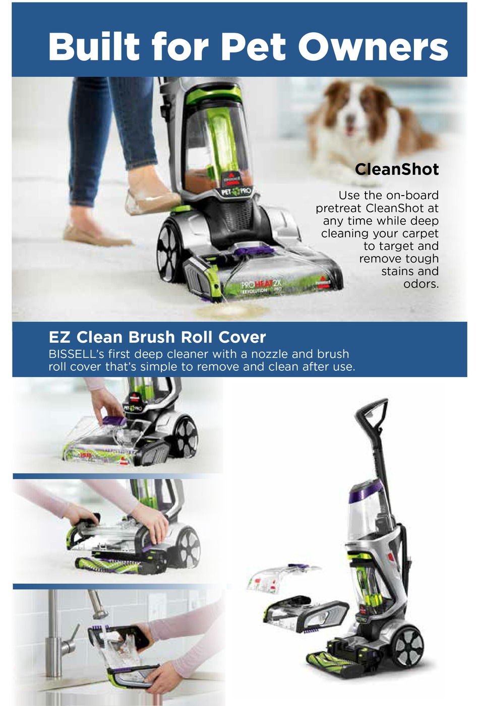 BISSELL PROHEAT 2X REVOLUTION PET PRO 1986 SERIES QUICK START USER