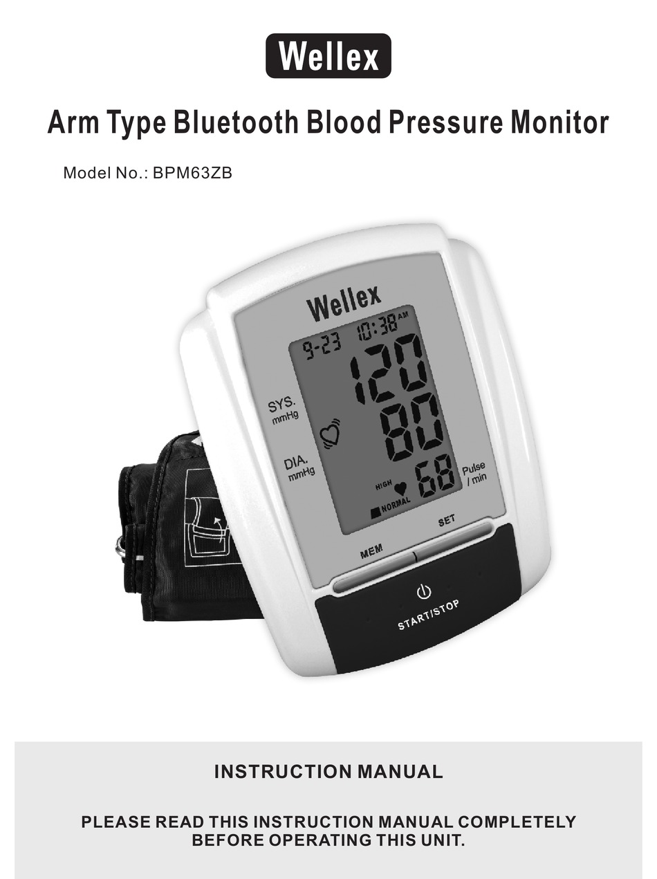 wellex blood pressure monitor