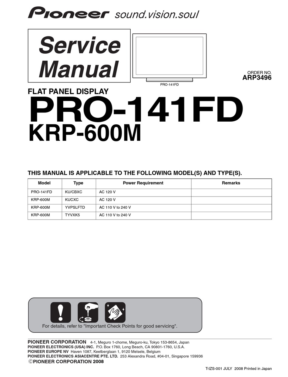 Packing Section (Krp-600M/Kucxc) - Pioneer PRO-141FD Service