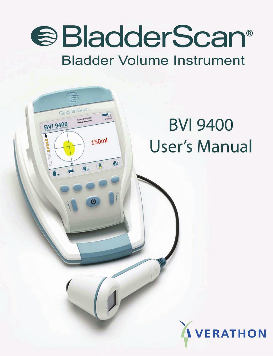 VERATHON BLADDERSCAN BVI 9400 USER MANUAL Pdf Download ManualsLib