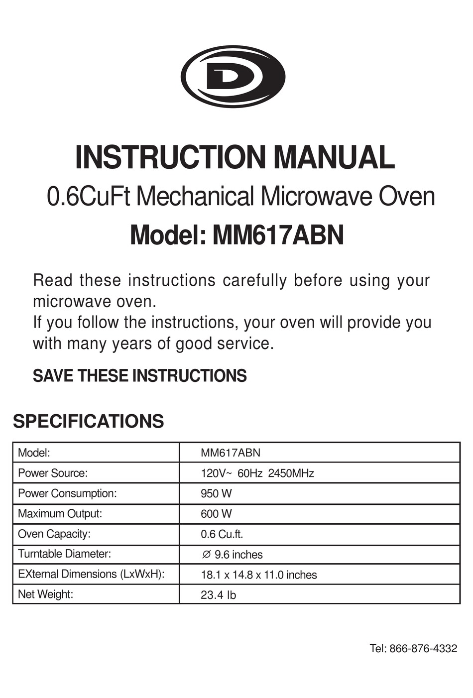 MIDEA MM617ABN INSTRUCTION MANUAL Pdf Download | ManualsLib