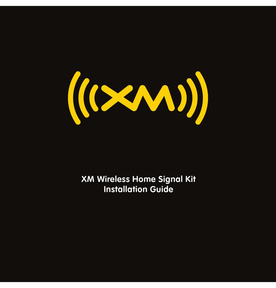 SIRIUS XM RADIO XMHSKTX1 INSTALLATION MANUAL Pdf Download ManualsLib