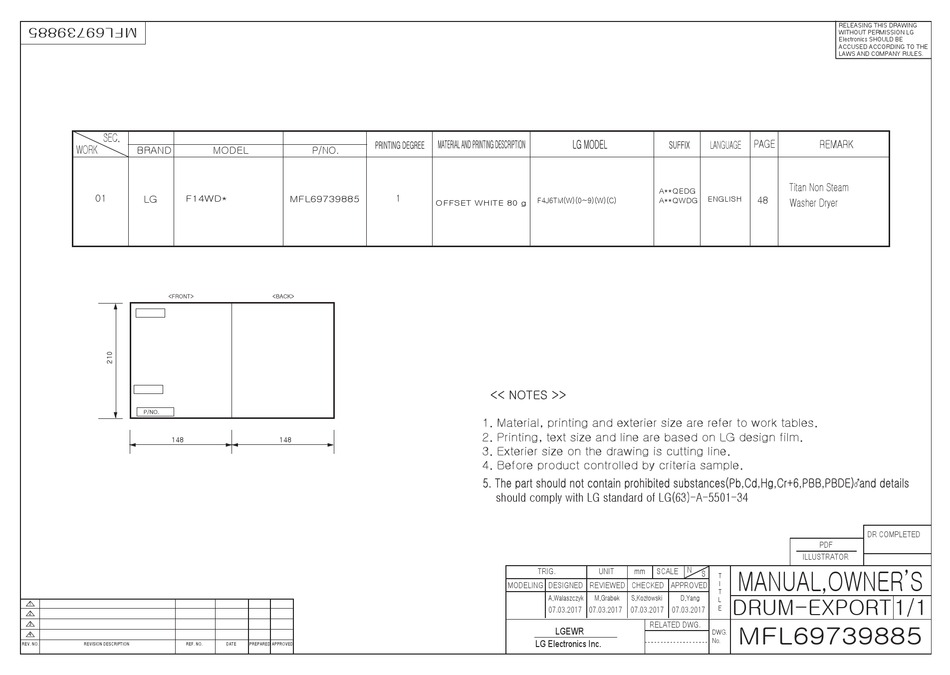 Lg F4j6 Series Owner S Manual Pdf Download Manualslib