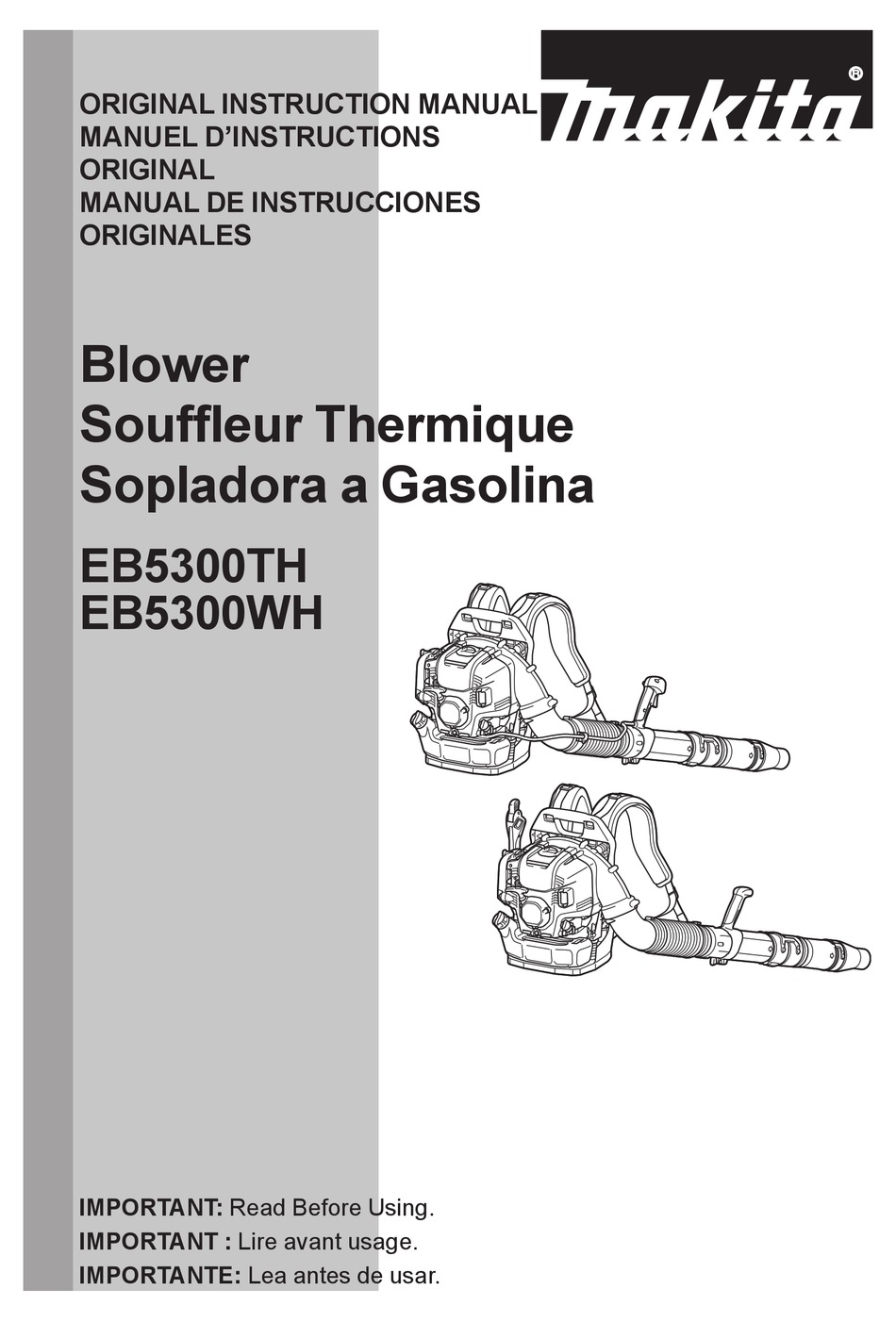MAKITA EB5300TH INSTRUCTION MANUAL Pdf Download ManualsLib
