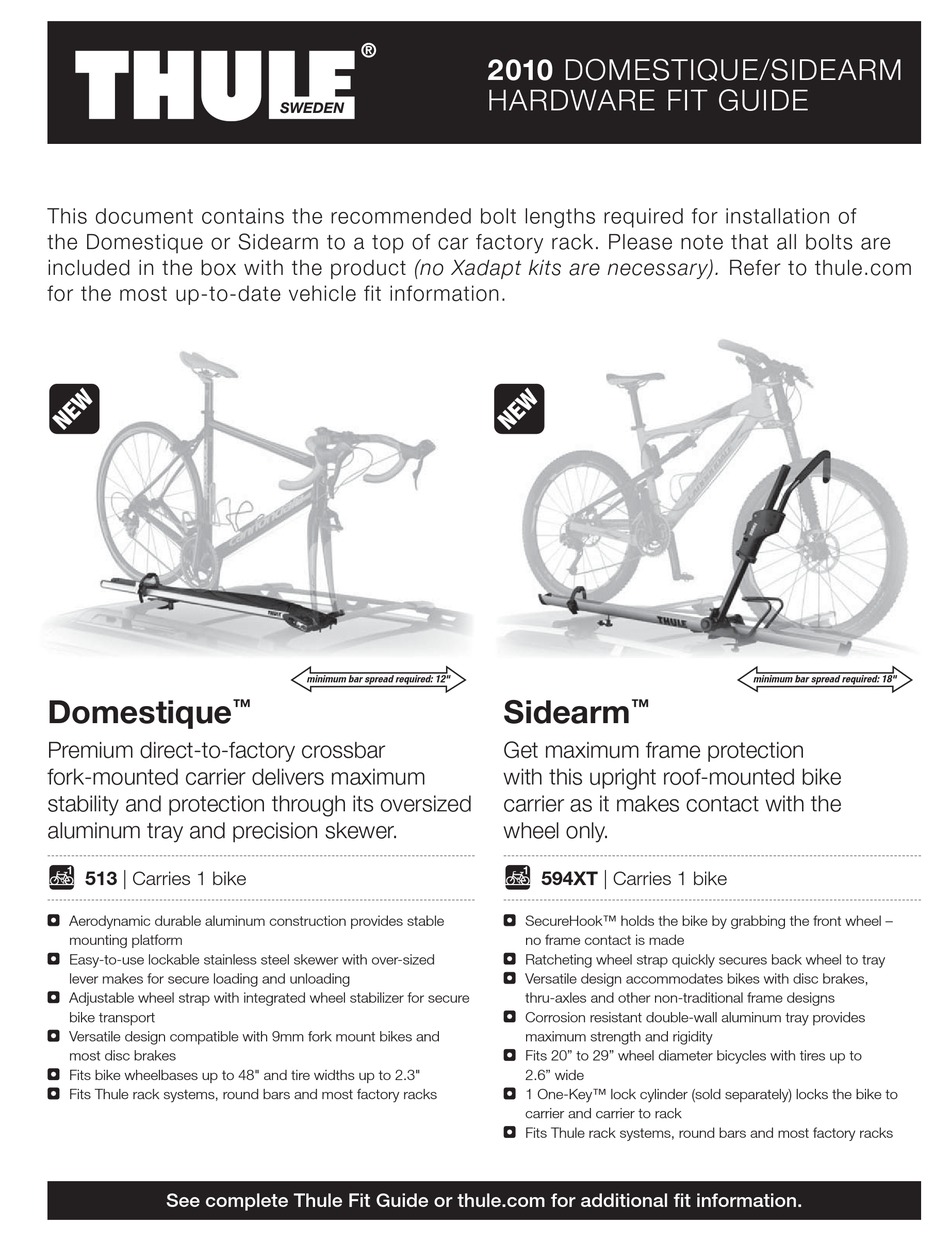 THULE DOMESTIQUE CONFIGURATION MANUAL Pdf Download ManualsLib