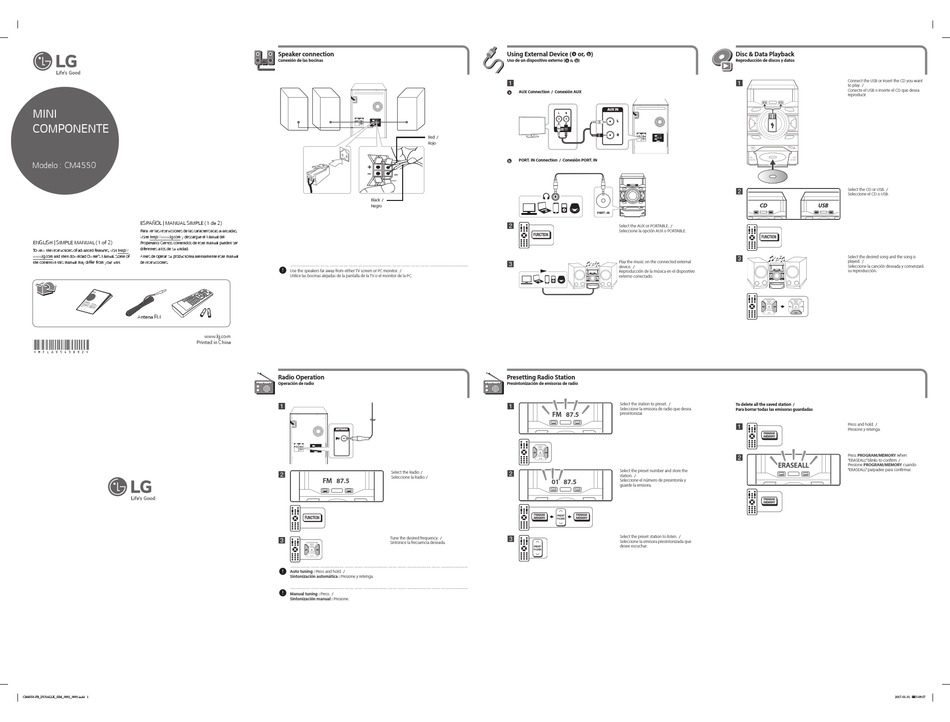 LG CM4550 SIMPLE MANUAL Pdf Download ManualsLib