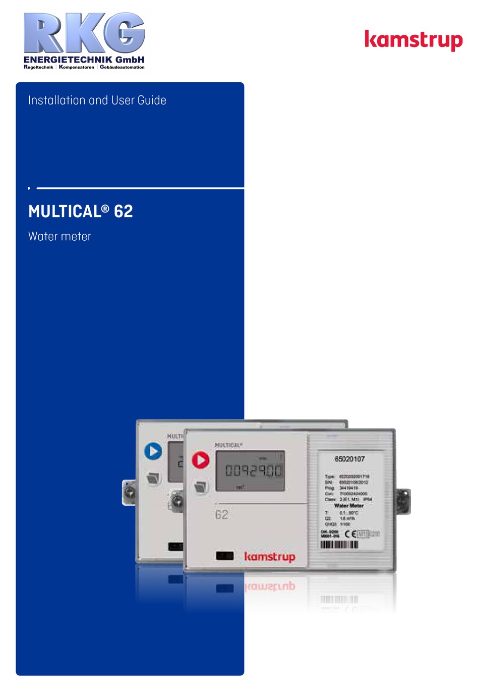 KAMSTRUP MULTICAL 62 INSTALLATION AND USER MANUAL Pdf Download | ManualsLib