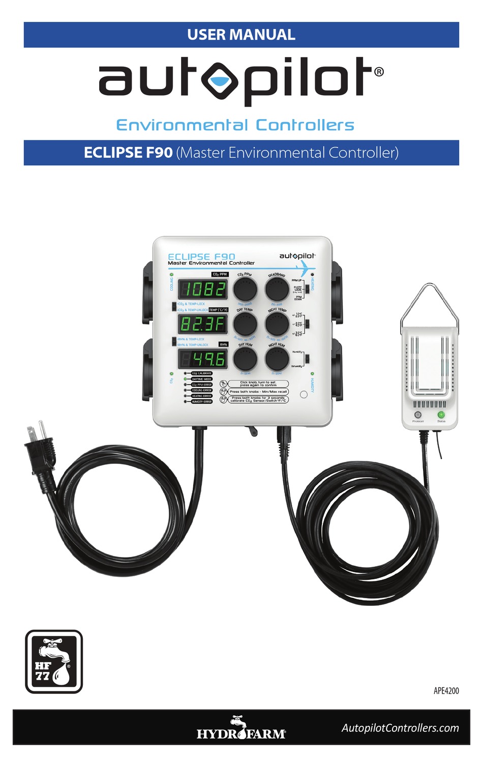 Autopilot APE4200 Eclipse F90 Master Environmental CO2 Controller Wall Unit 
