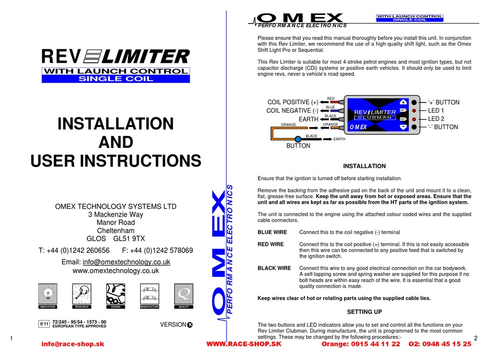 Omex Rev Limiter Twin Coil Installation - Omex Rev Limiter Wiring Diagram Pdf Omex Rev Limiter Twin Coil Installation - Omex Rev Limiter Wiring Diagram Pdf