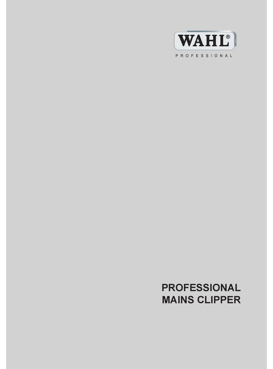 wahl super taper manual pdf