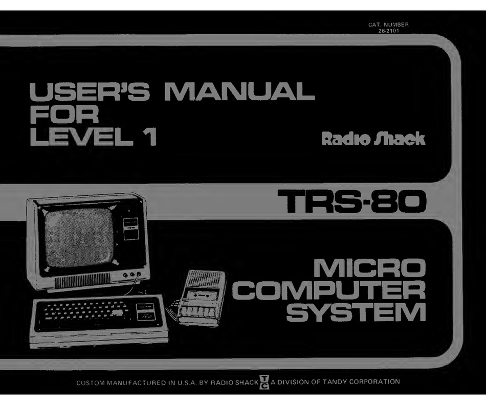 Radio Shack Trs 80 User Manual Pdf Download Manualslib