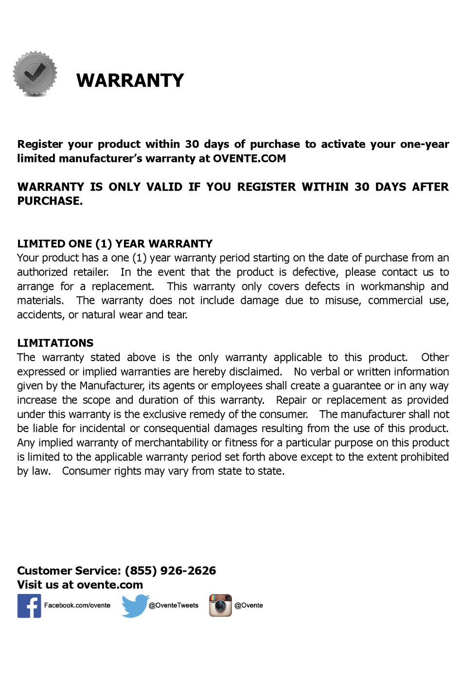 OVENTE MPT85 SERIES INSTRUCTION MANUAL Pdf Download | ManualsLib