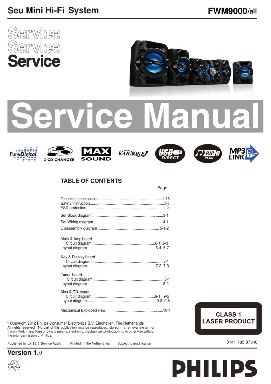 Philips Fwm9000 Service Manual Pdf Download Manualslib