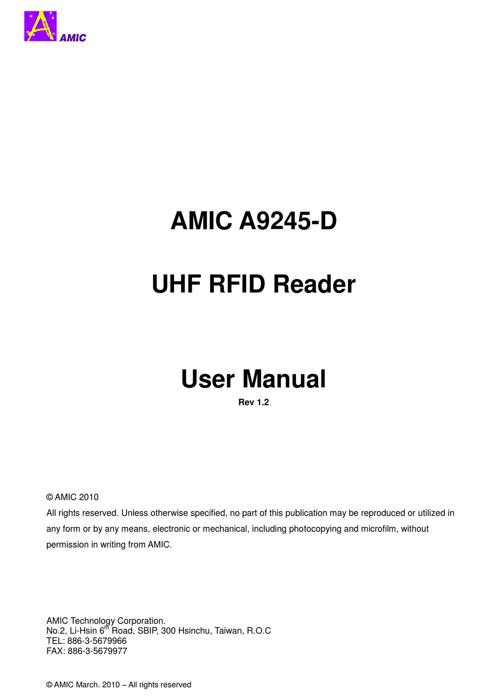 amic-a9245-d-user-manual-pdf-download-manualslib