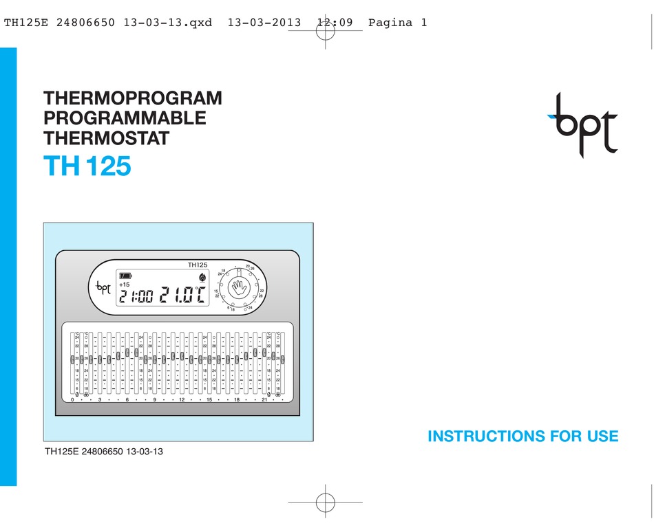 Termostato digital programable BPT TH400