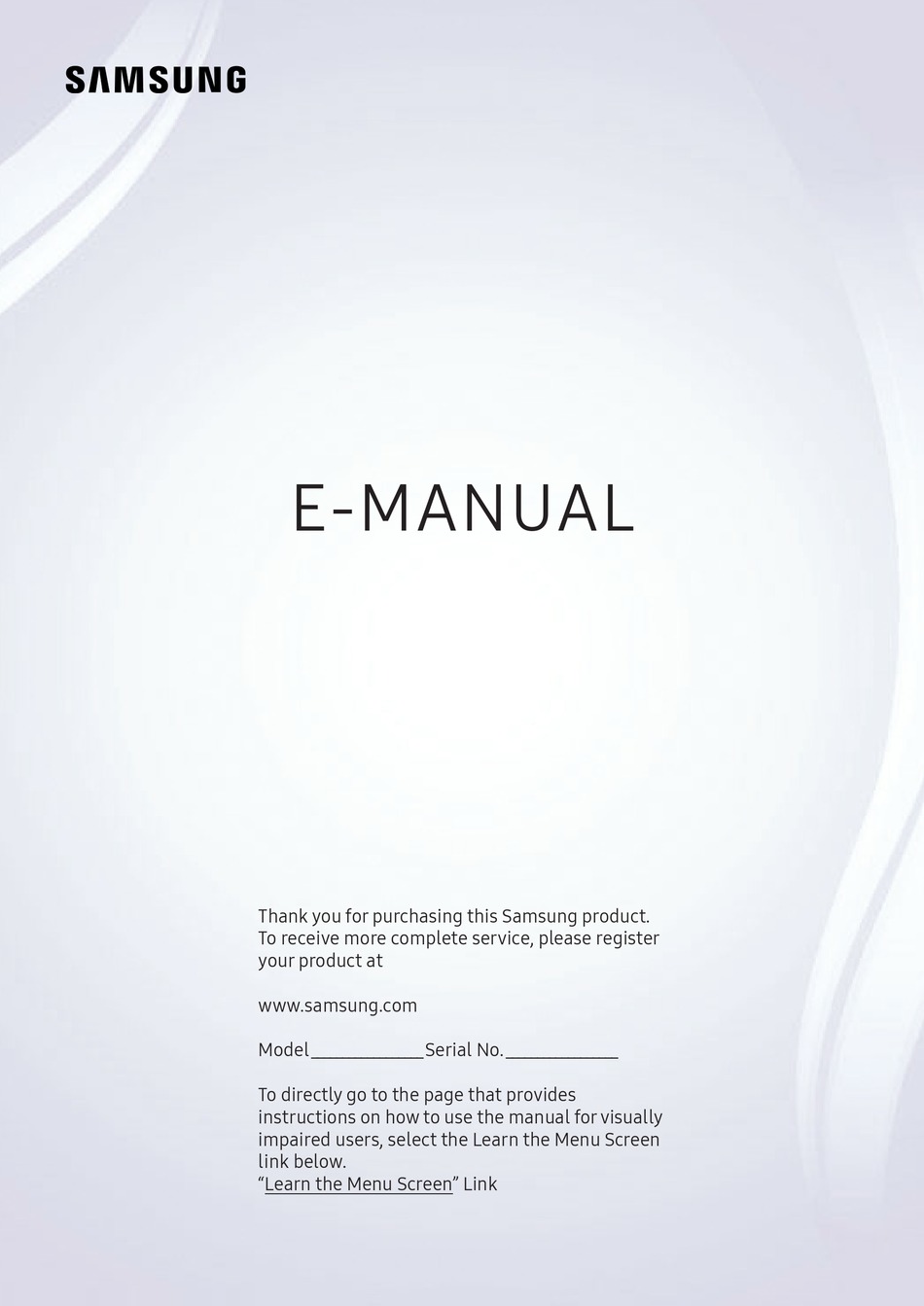 SAMSUNG SMART E-MANUAL Pdf Download | ManualsLib