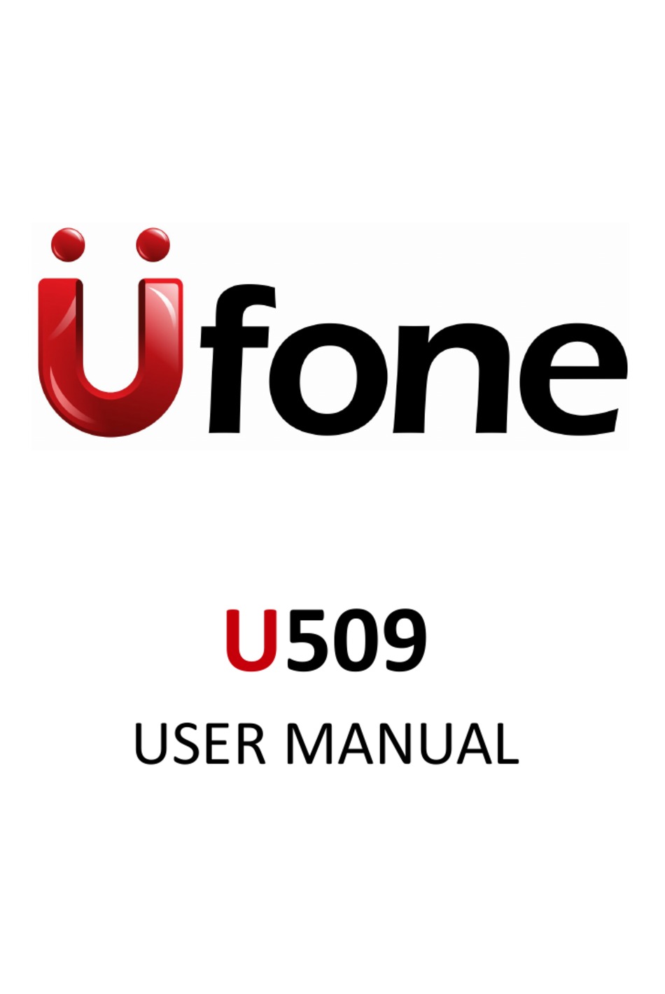 UFONE U509 USER MANUAL Pdf Download