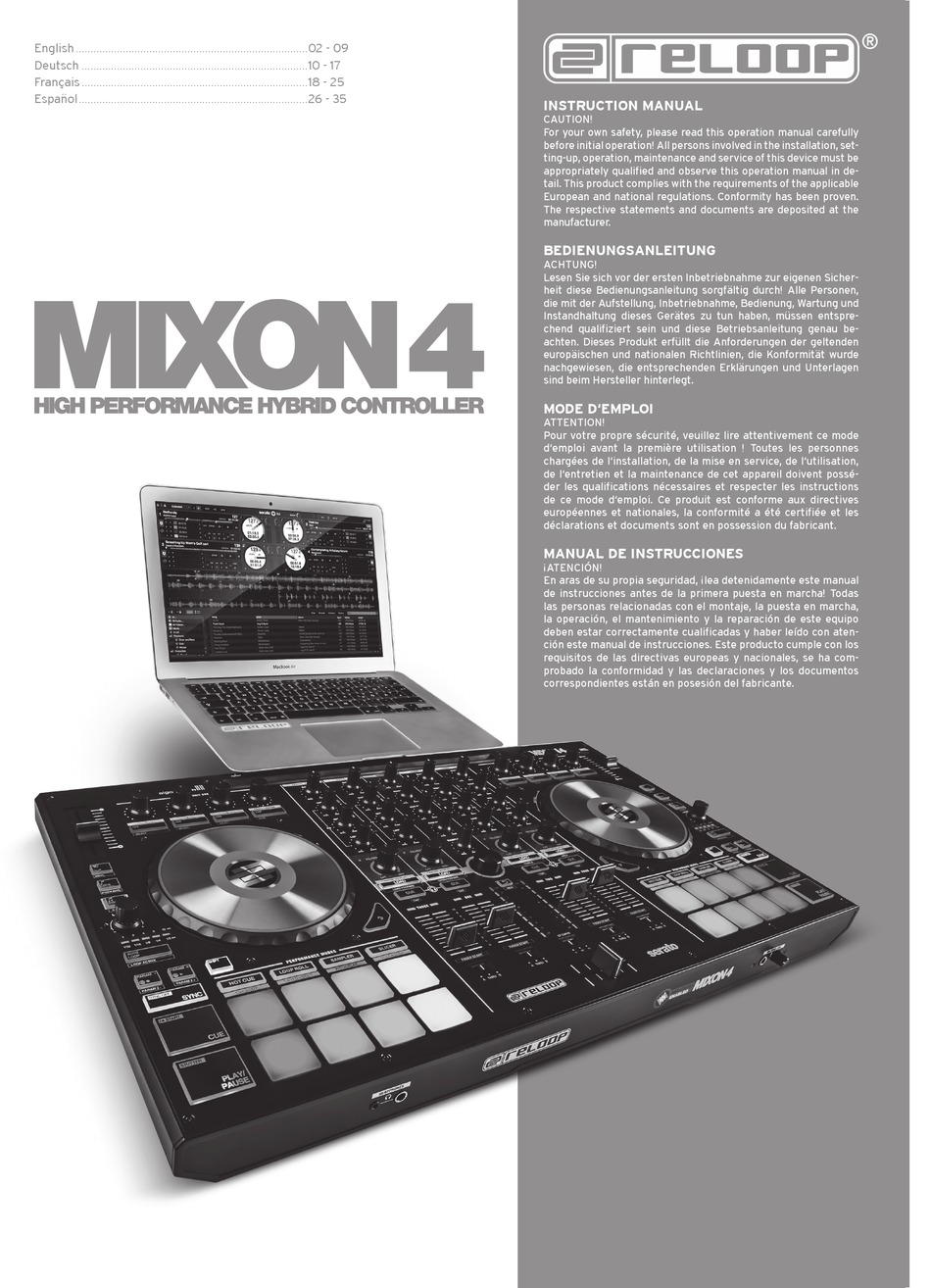 RELOOP MIXON4 INSTRUCTION MANUAL Pdf Download ManualsLib