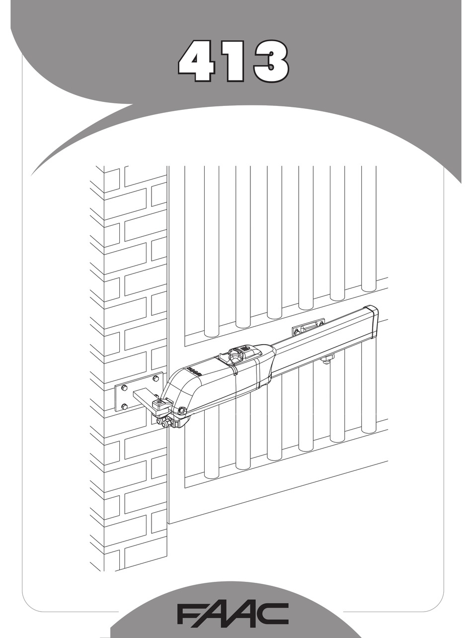 FAAC 413 MANUAL Pdf Download | ManualsLib
