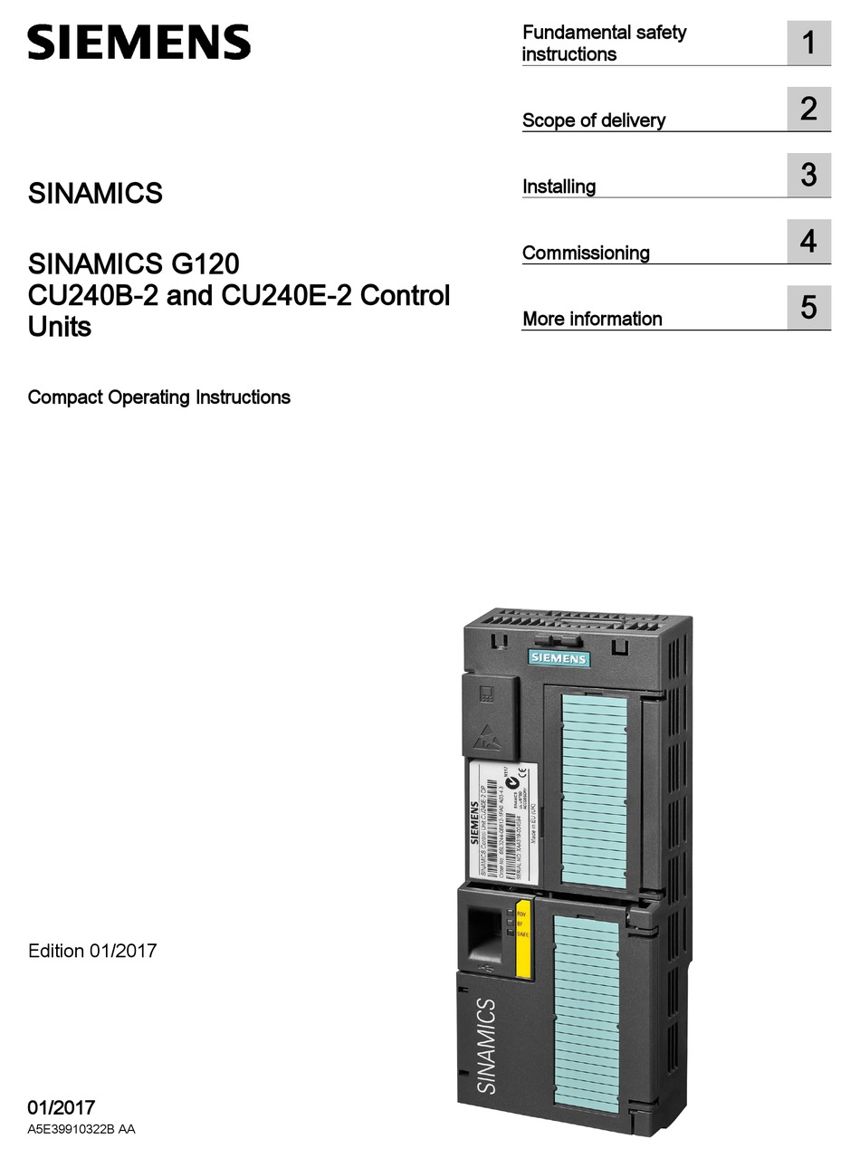 Siemens Cu240e 2 Operating Instructions Manual Pdf Download Manualslib