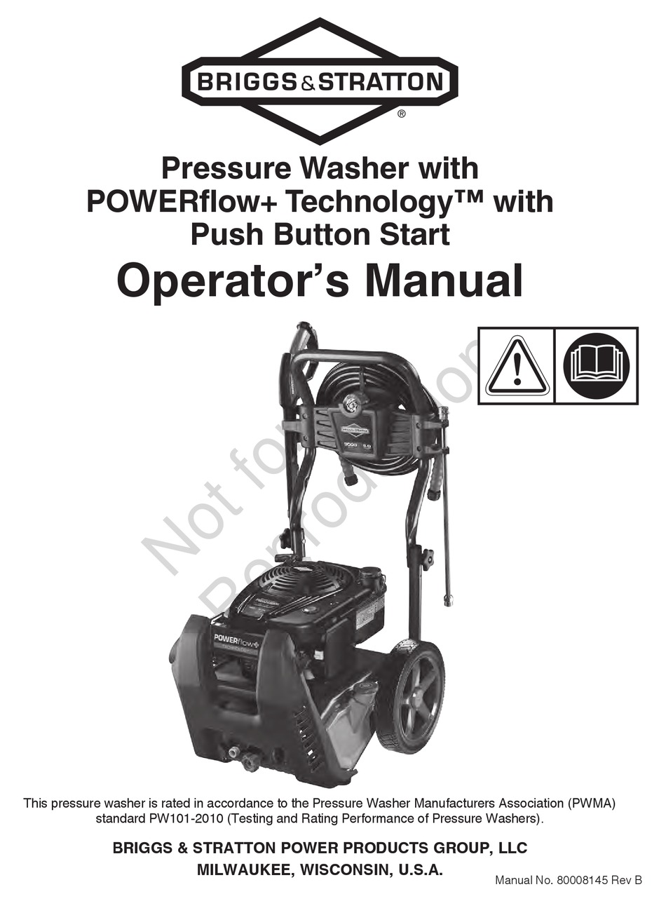BRIGGS & STRATTON 020598 OPERATOR