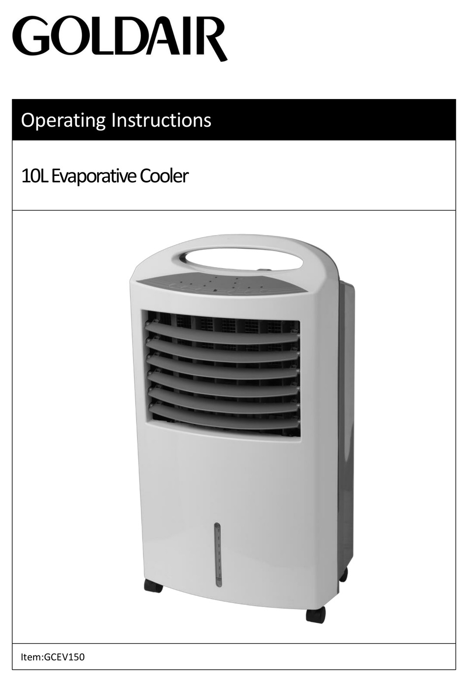 Goldair evaporative hot sale cooler