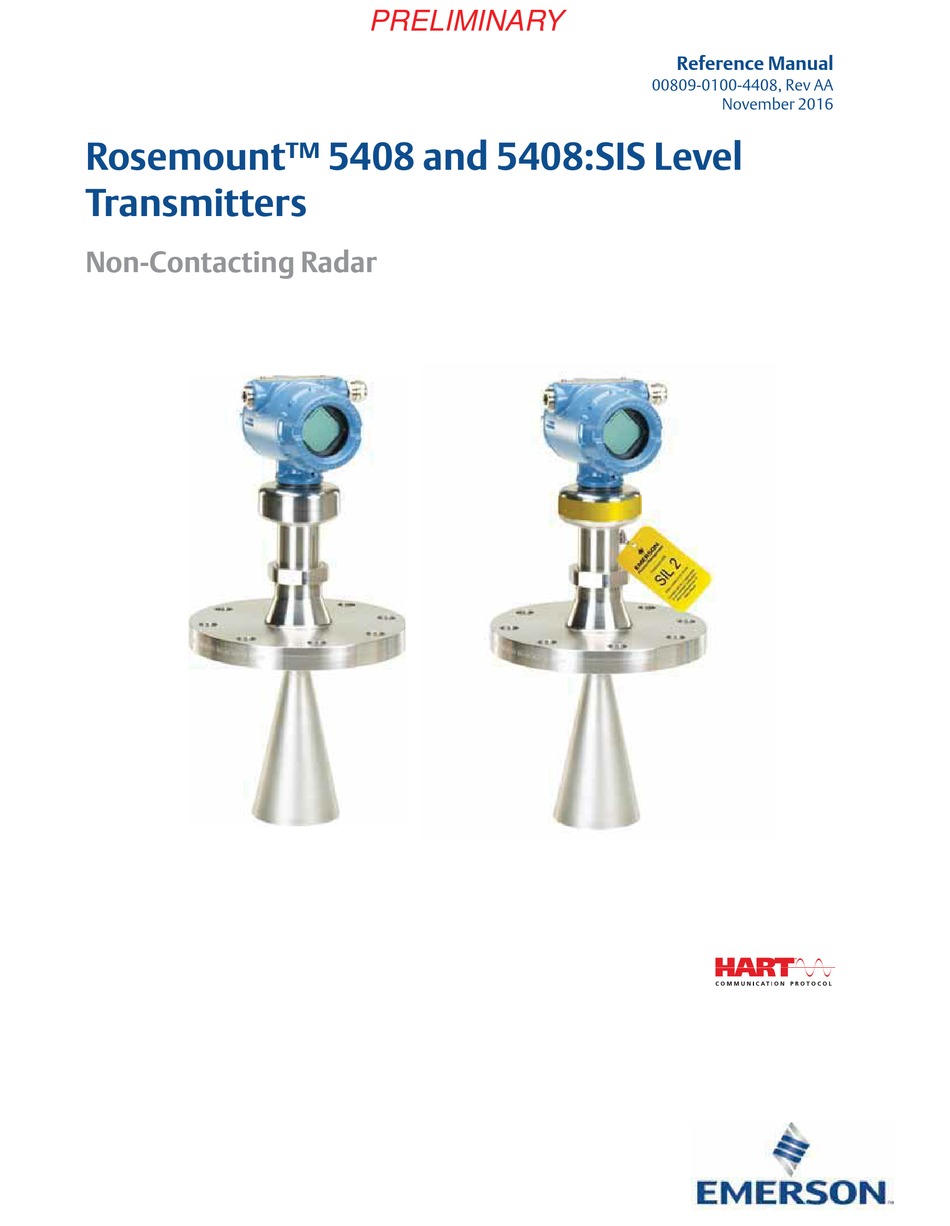 EMERSON ROSEMOUNT 5408 REFERENCE MANUAL Pdf Download | ManualsLib