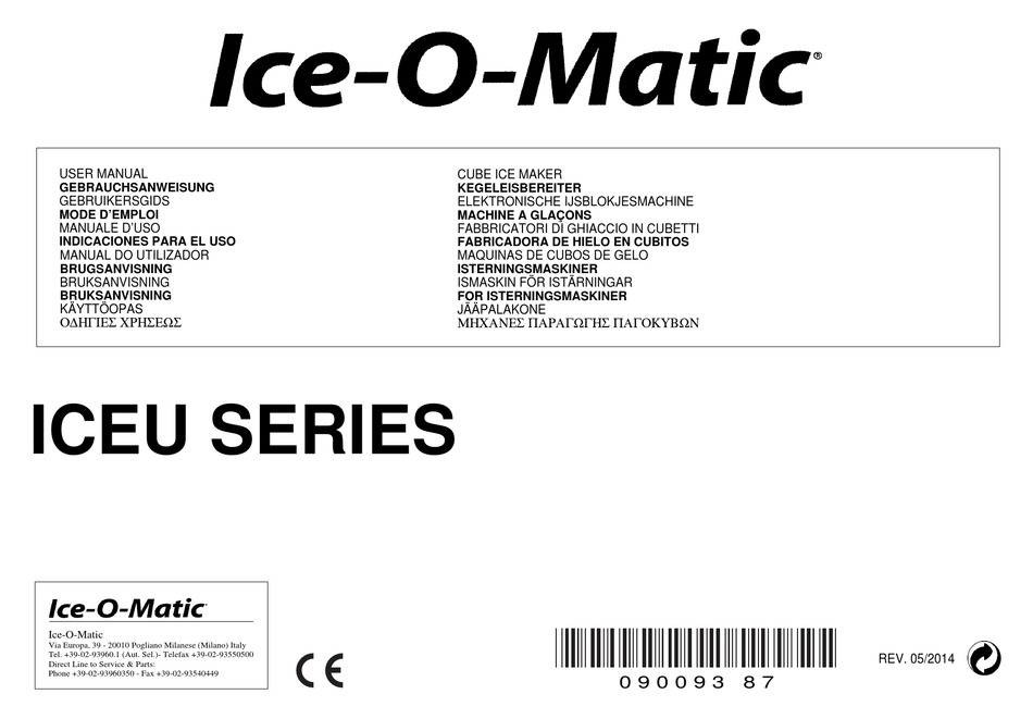 ICE-O-MATIC ICEU 036 USER MANUAL Pdf Download | ManualsLib