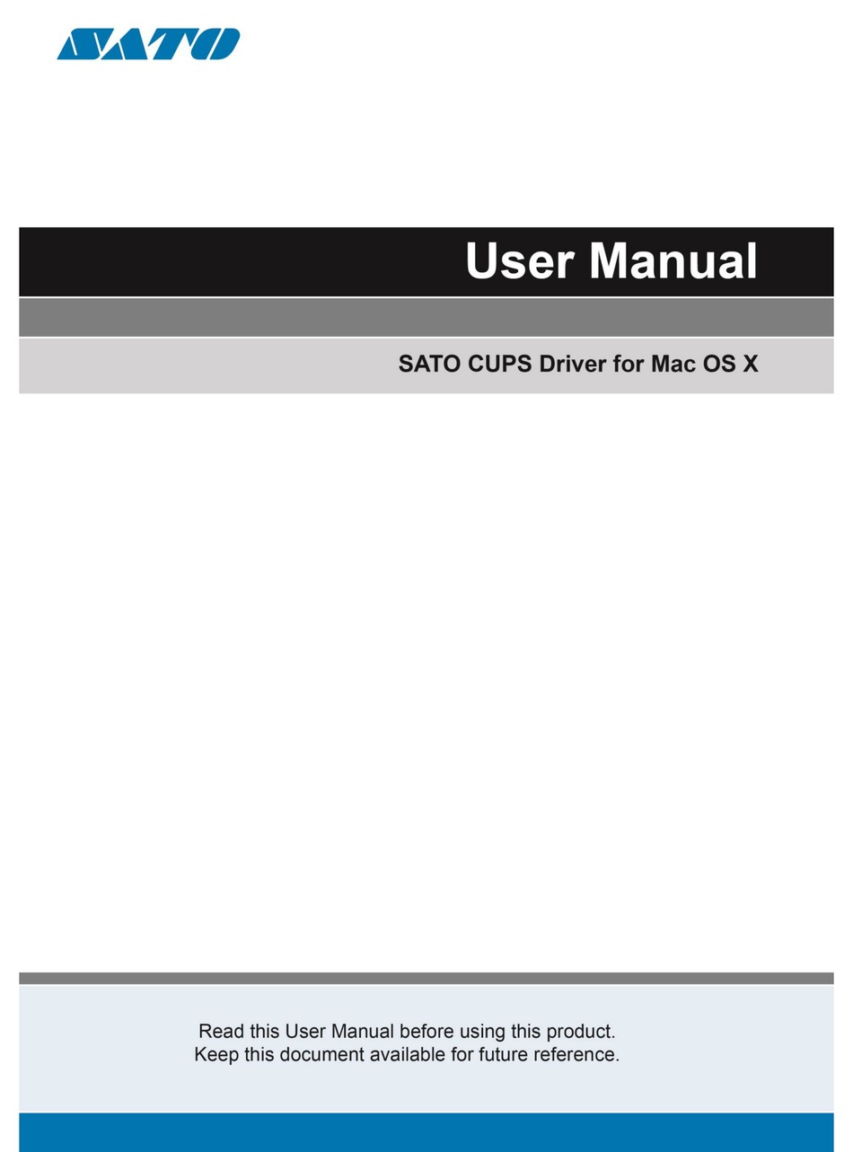 SATO CG208 DT/TT USER MANUAL Pdf Download ManualsLib