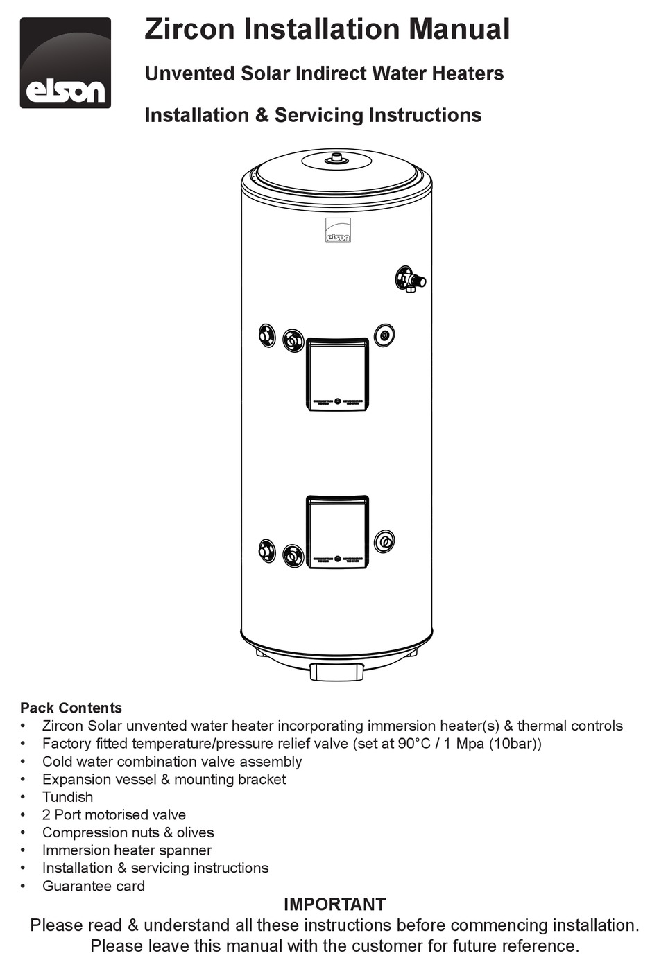 ELSON ZIRCON 190 S IND INSTALLATION u0026 SERVICING INSTRUCTIONS MANUAL Pdf  Download | ManualsLib
