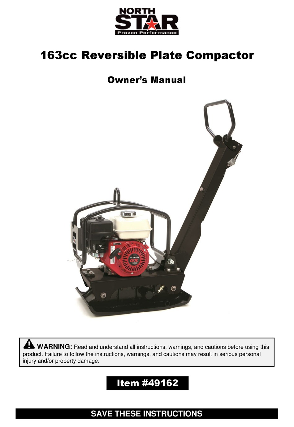 Northstar deals plate compactor