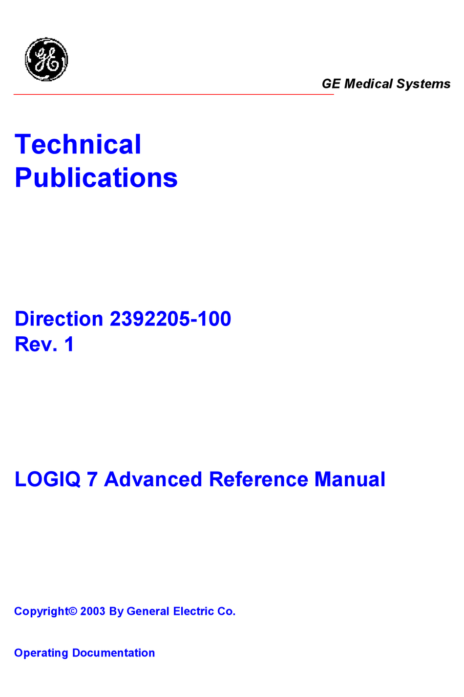 GE MEDICAL SYSTEMS LOGIQ 7 REFERENCE MANUAL Pdf Download ManualsLib