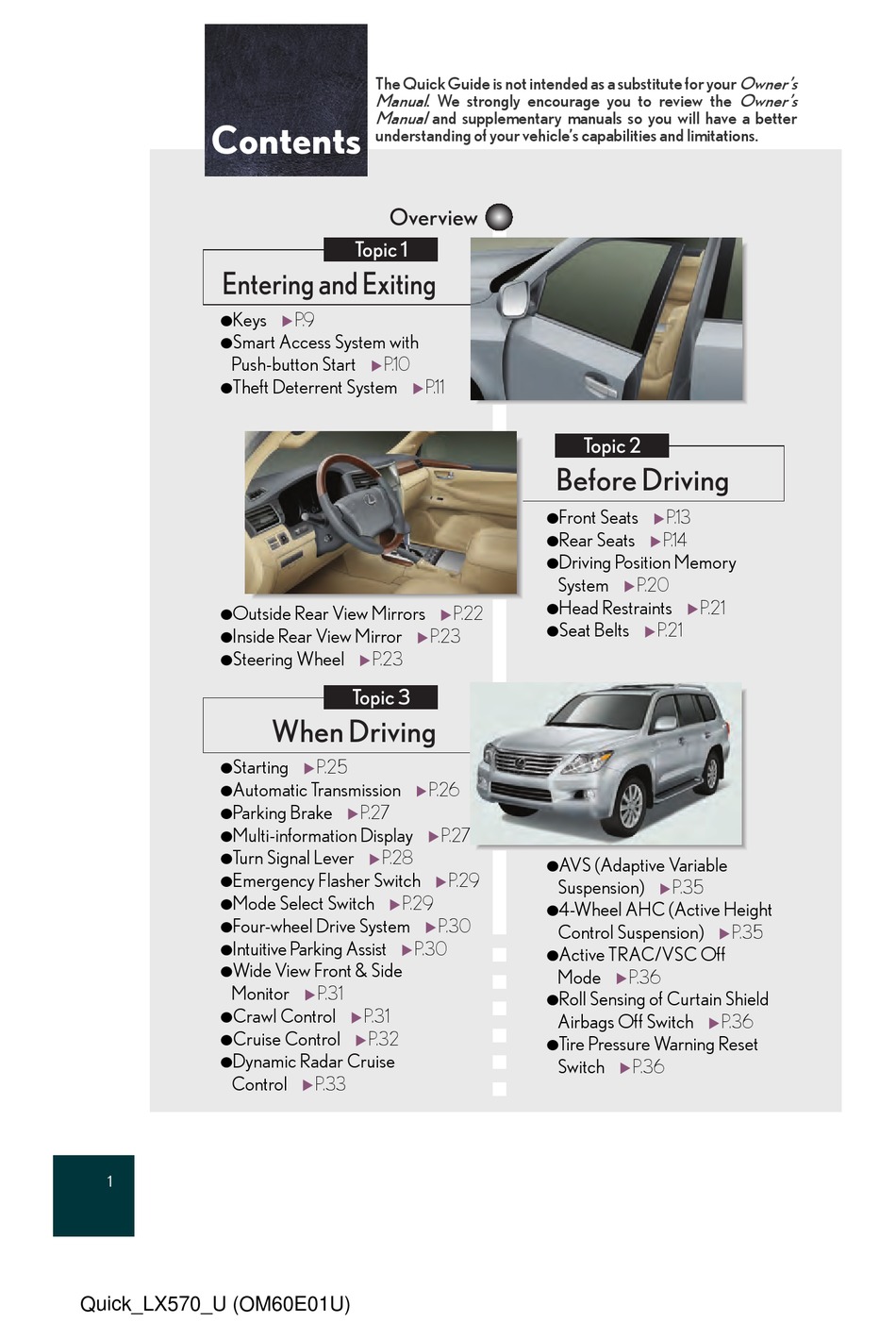 LEXUS LX570 QUICK MANUAL Pdf Download | ManualsLib