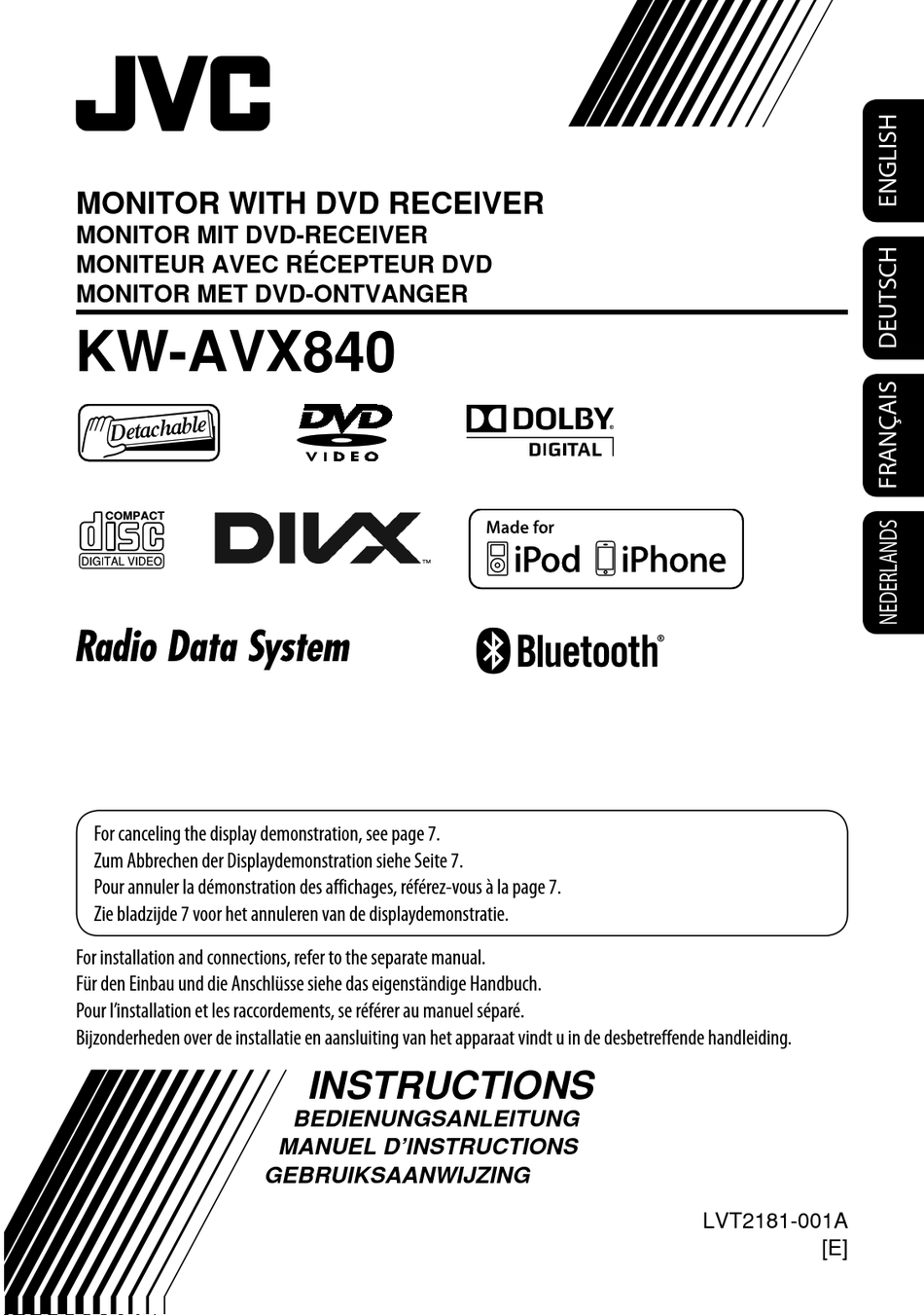 JVC KW-AVX840 INSTRUCTIONS MANUAL Pdf Download | ManualsLib