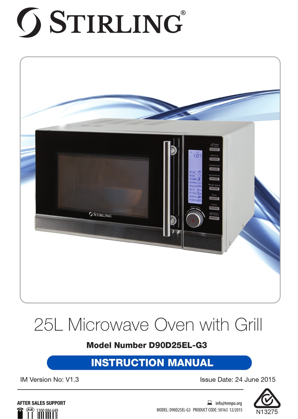 stirling microwave 25l