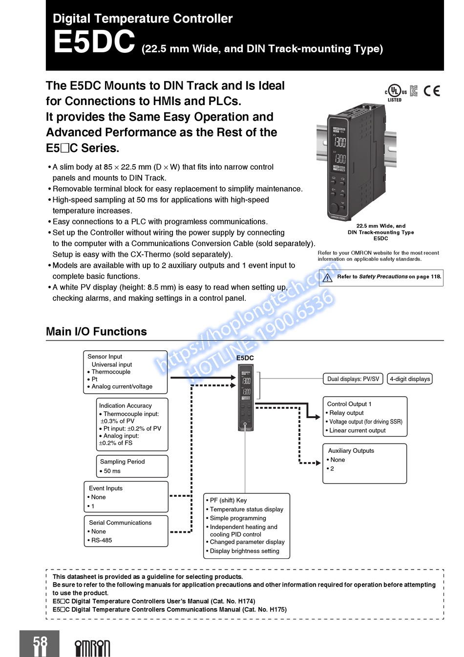 Omron E5dc Manual Pdf Download Manualslib