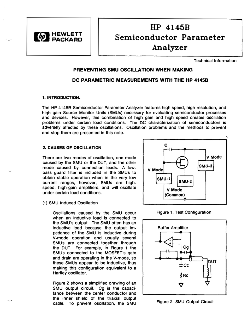 HP 4145B Semiconductor Param Analyzer Service Manual 