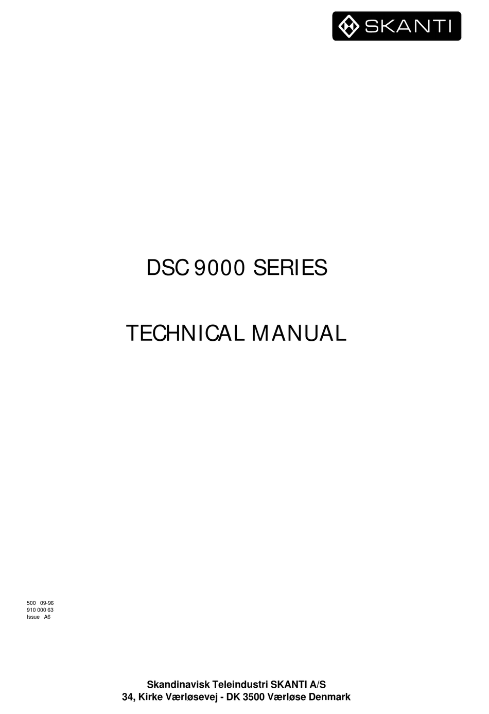 Skanti Dsc 9001 Technical Manual Pdf Download Manualslib