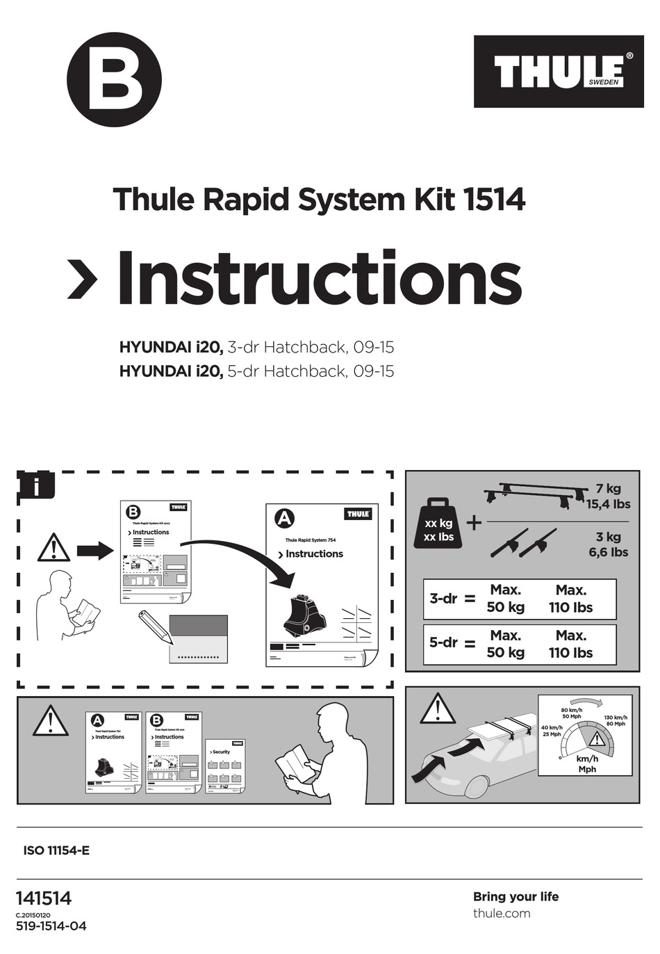 THULE KIT 1514 INSTRUCTIONS Pdf Download ManualsLib