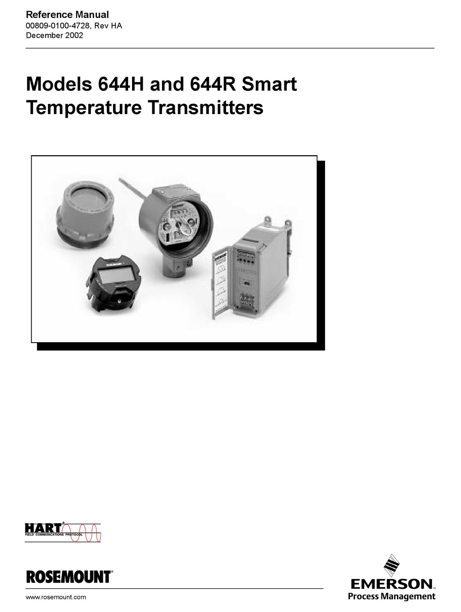 EMERSON ROSEMOUNT 644H REFERENCE MANUAL Pdf Download | ManualsLib