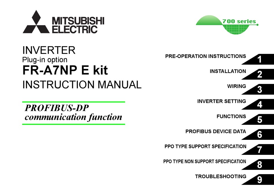Profibus Device Data; Device Data (Gsd File) - Mitsubishi Electric  FR-E720-0.1K Instructions Manual [Page 44] | ManualsLib