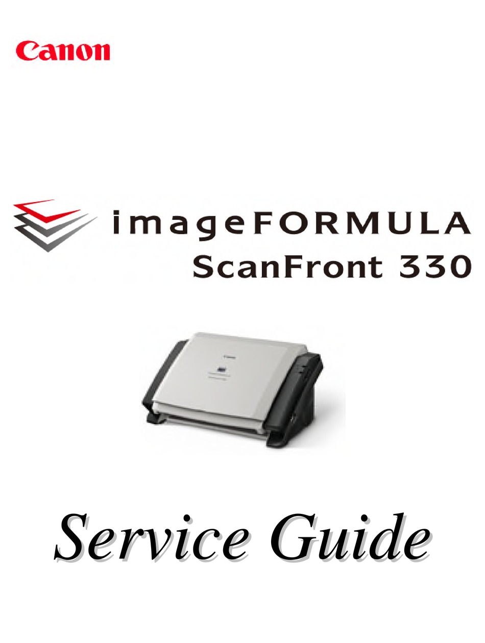 Canon Imageformula Scanfront 330 Service Manual Pdf Download Manualslib