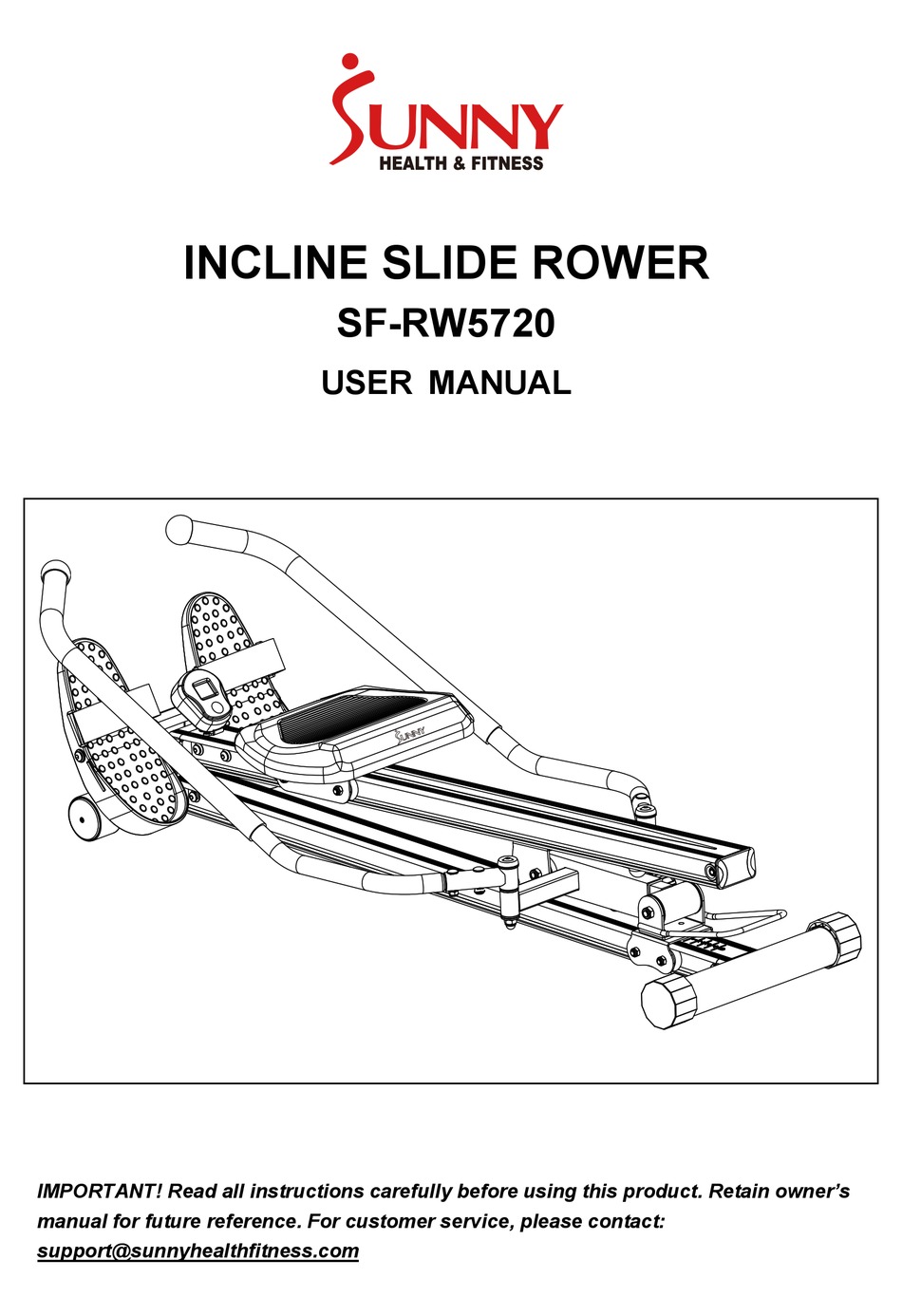 sunny incline slide rower