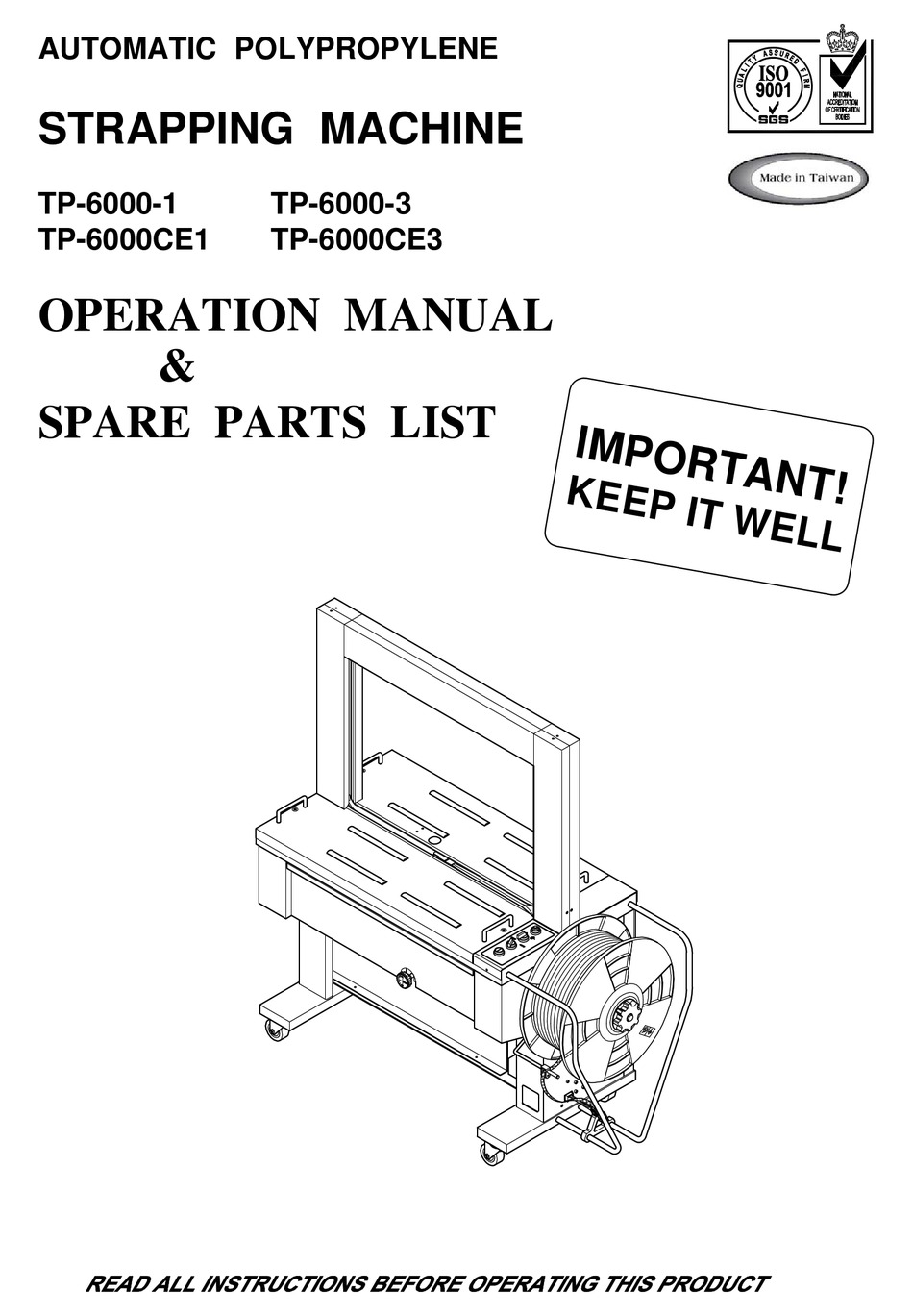 Transpak Tp 6000 1 Operation Manual Spare Parts List Pdf Download Manualslib