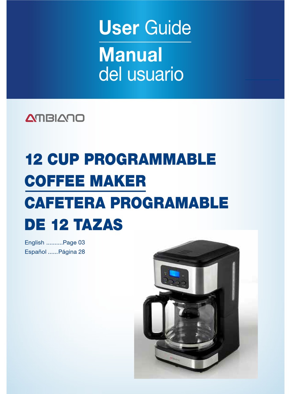 Cafetera programable de 12 tazas Ambiano