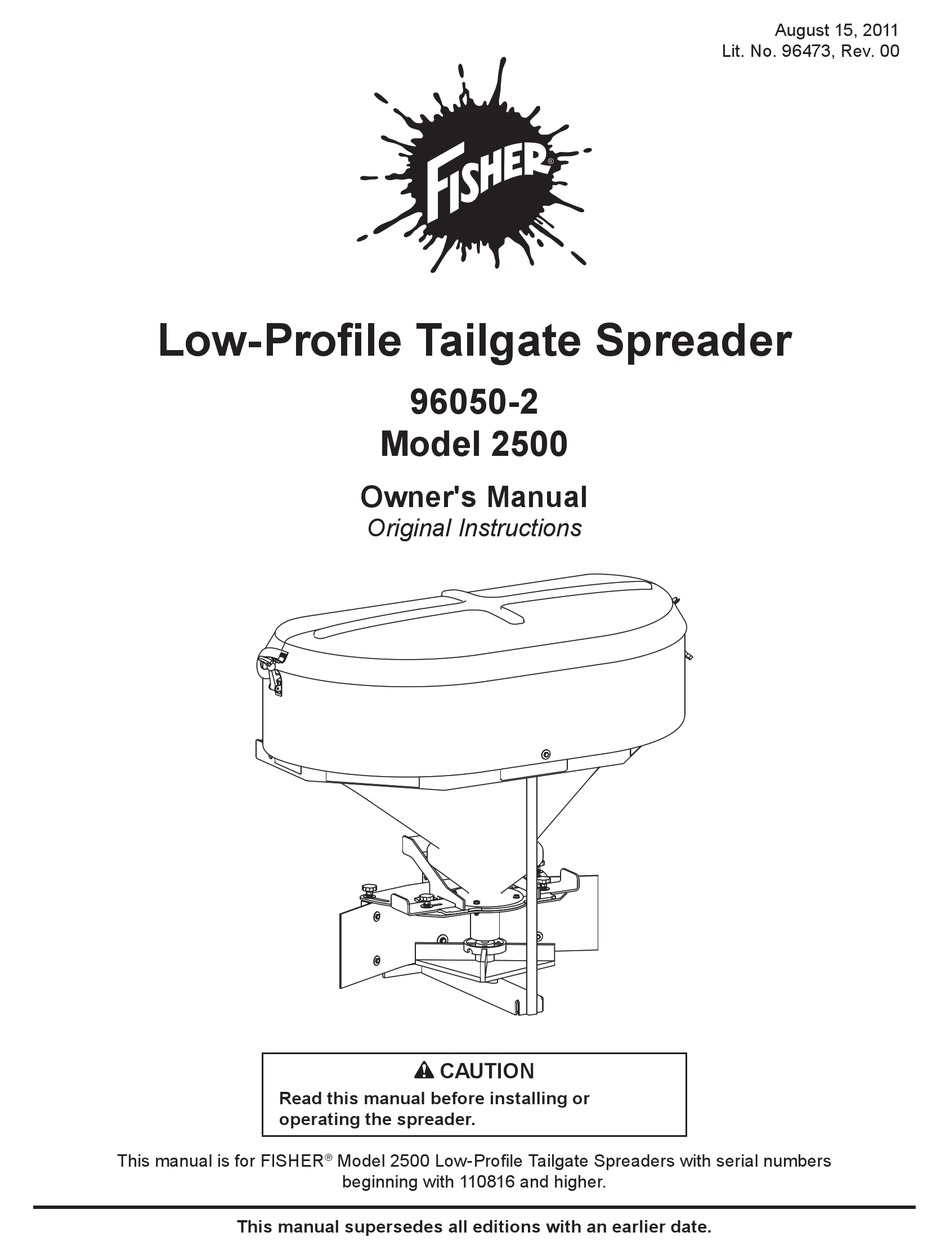 FISHER 2500 OWNER