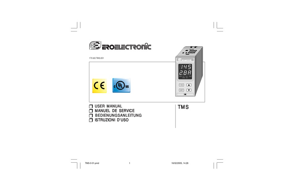 REGOLATORE DI TEMPERATURA 1/16 DIN ERO ELECTRONIC